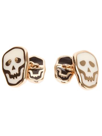 Gavello 18 Kt Gold Skull Cufflinks