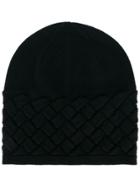 Bottega Veneta Intrecciato Beanie - Black