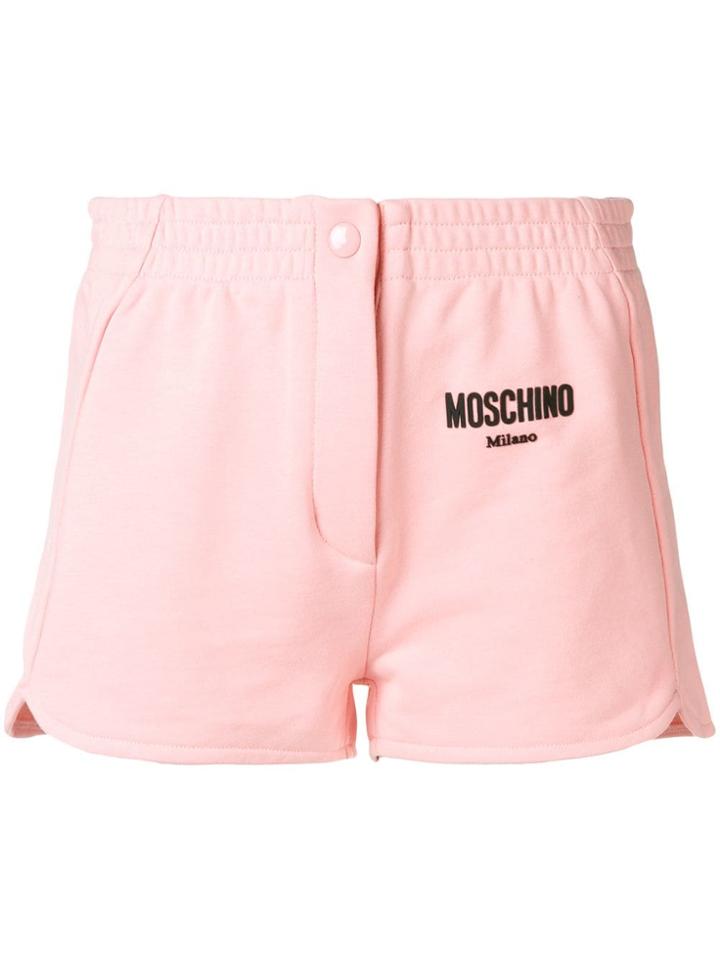 Moschino Logo Sweat Shorts - Pink