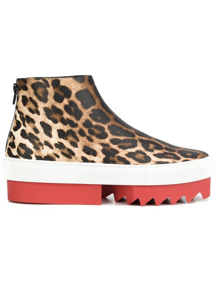Givenchy Platform Leopard Print Sneakers
