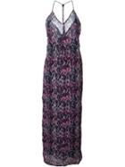 Iro Printed Maxi Dress, Women's, Size: 38, Pink/purple, Cotton/viscose