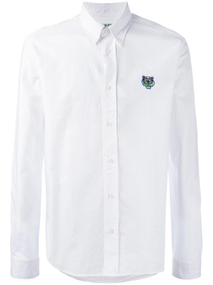 Kenzo Classic Shirt, Men's, Size: Medium, White, Cotton