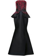 Sachin & Babi Embroidered Ruffle Dress - Black