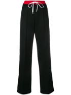 Miu Miu Drawstring Jersey Trousers - Black
