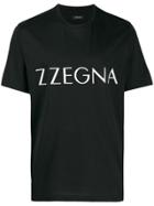 Z Zegna Logo Print Crew Neck T-shirt - Blue