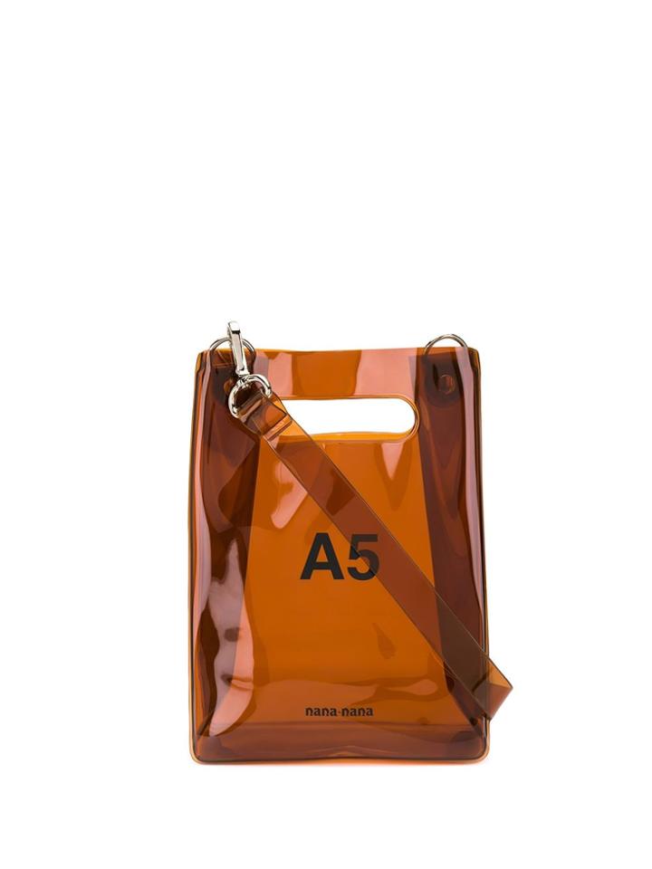 Nana-nana Transparent A5 Tote Bag - Brown