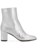 L'autre Chose Block Heel Ankle Boots - Grey
