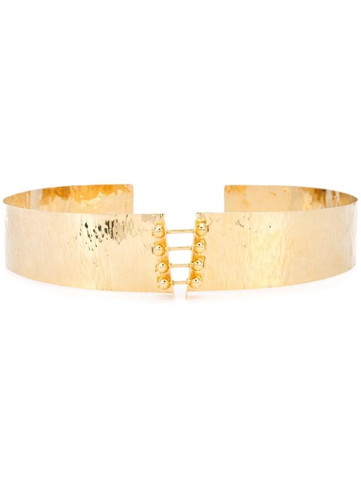 Alberta Ferretti Structured Waist Belt - Gold