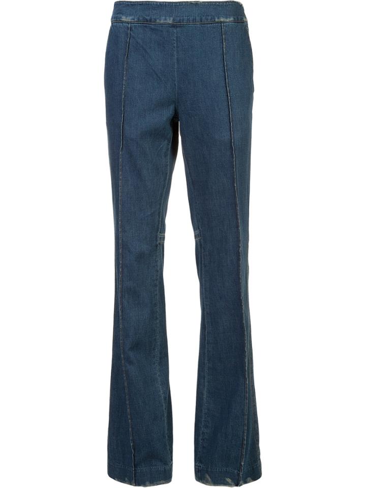 Victor Alfaro Flared Trousers - Blue