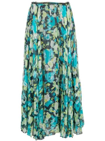 Jason Wu Collection Patterned Pleated Skirt - Green