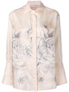 Erika Cavallini Floral Silk Shirt - Neutrals