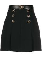Elisabetta Franchi Logo Mini Skirt - Black