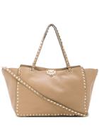 Valentino Rockstud Tote Bag - Brown