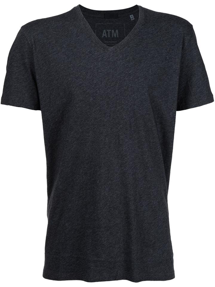 Atm Anthony Thomas Melillo Classic Jersey V-neck Tee - Grey
