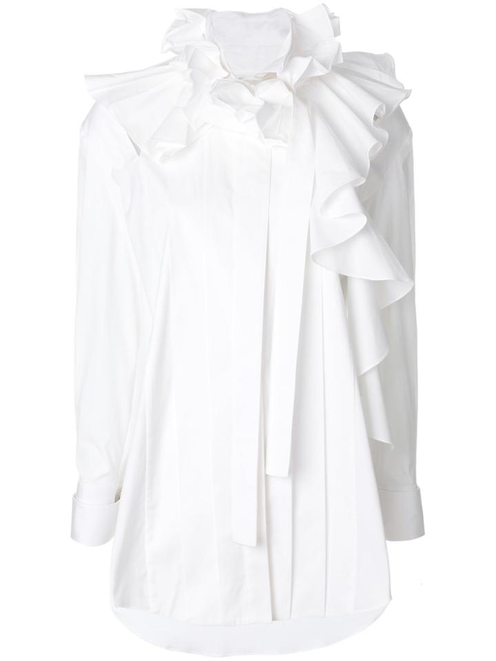 Monse Ruffled Cut Out Shirt - White
