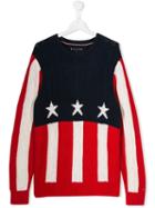 Tommy Hilfiger Junior Teen American Flag Jumper - Blue