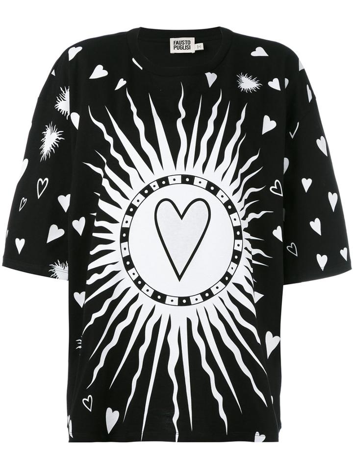 Fausto Puglisi - Printed T-shirt - Women - Cotton - 42, Women's, Black, Cotton