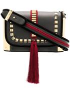 Alberta Ferretti Tassel Crossbody Bag - Black