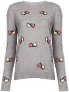 Chinti & Parker Heart Detail Sweater - Grey