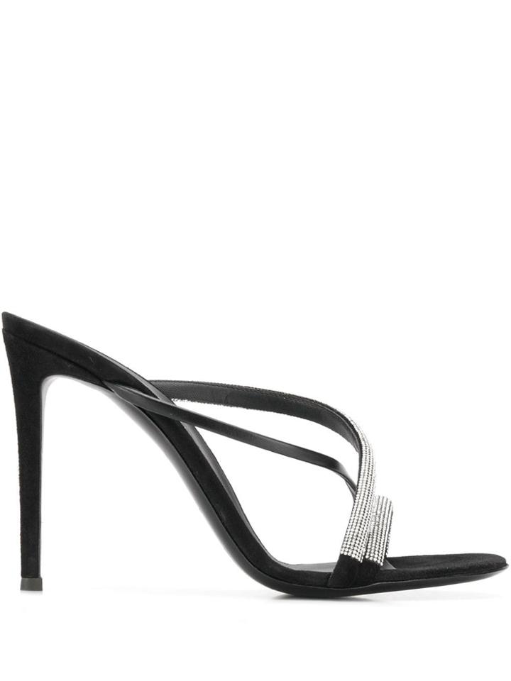 Giuseppe Zanotti Embellished Strap Mules - Black