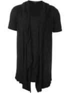 Unconditional Draped Layer T-shirt, Men's, Size: Xl, Black, Rayon