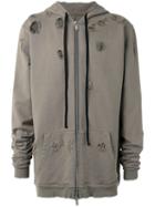 Unravel Project - Distressed Hoodie - Men - Cotton - S, Green, Cotton