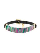 Coup De Coeur Rainbow Stone Choker Cuff - Black
