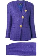 Chanel Vintage Two Piece Skirt Suit, Women's, Size: 42, Pink/purple