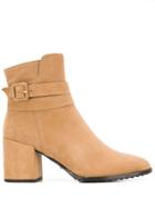 Tod's Buckle Ankle Boots - Neutrals