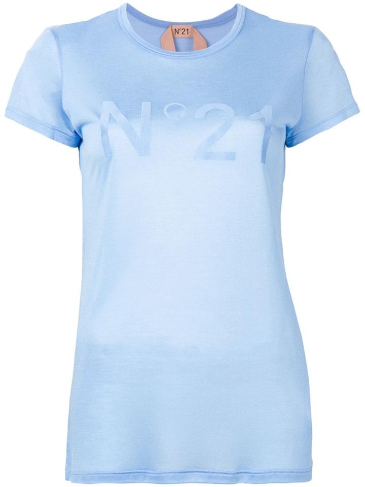 No21 Printed Logo T-shirt - Blue