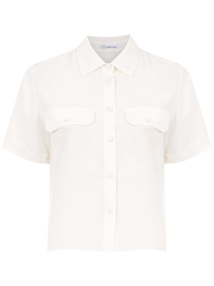 Nk Cropped Silk Shirt - White