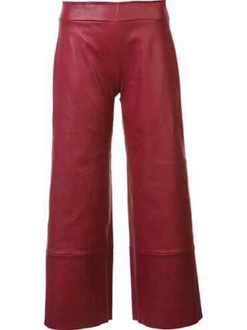 Stouls Leather Cropped Trousers