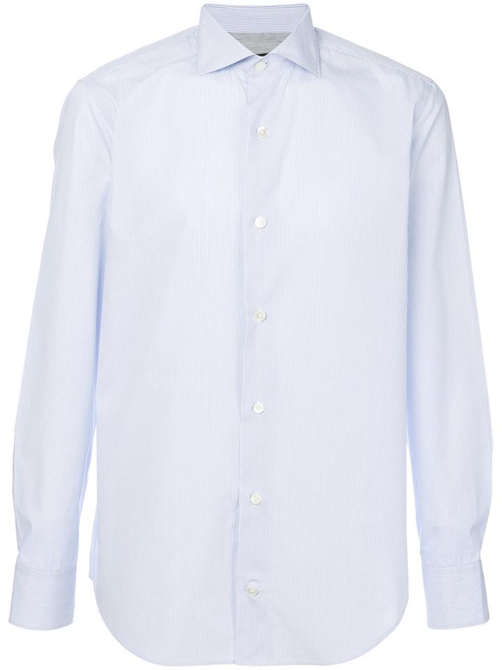 Eleventy - Plain Shirt - Men - Cotton - 43, Blue, Cotton