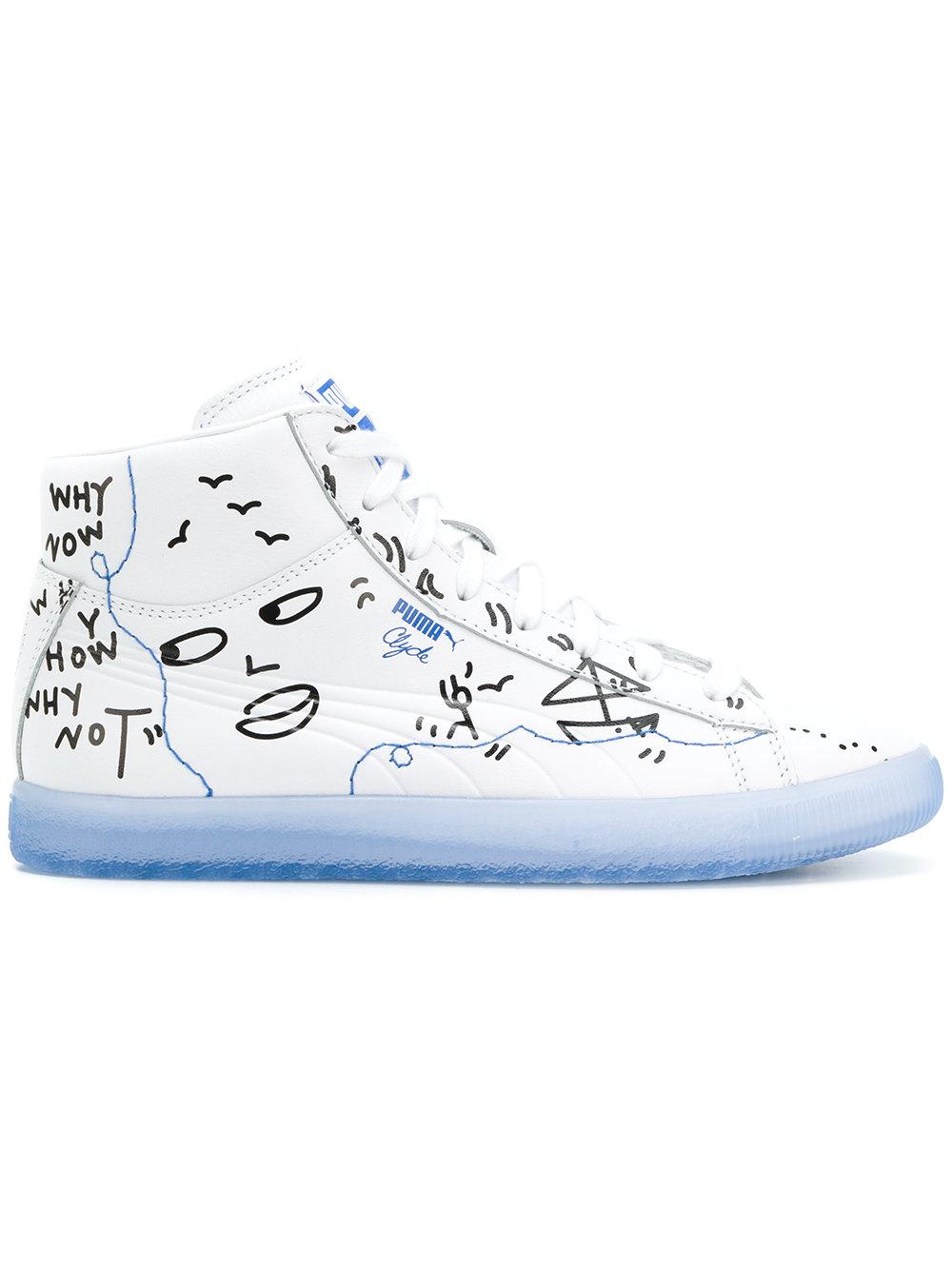 puma x shantell martin clyde mid sneakers