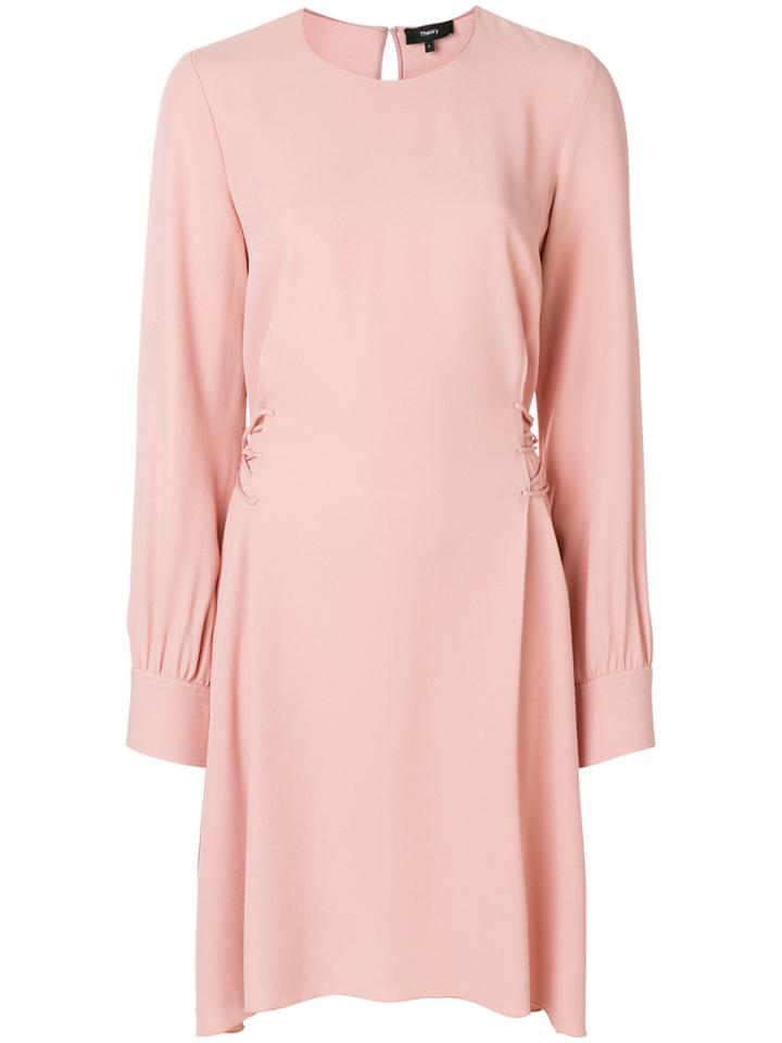 Theory Classic Shift Dress - Pink & Purple