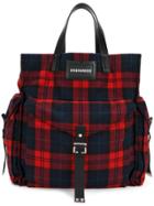 Dsquared2 Tartan Shopper Tote - Blue