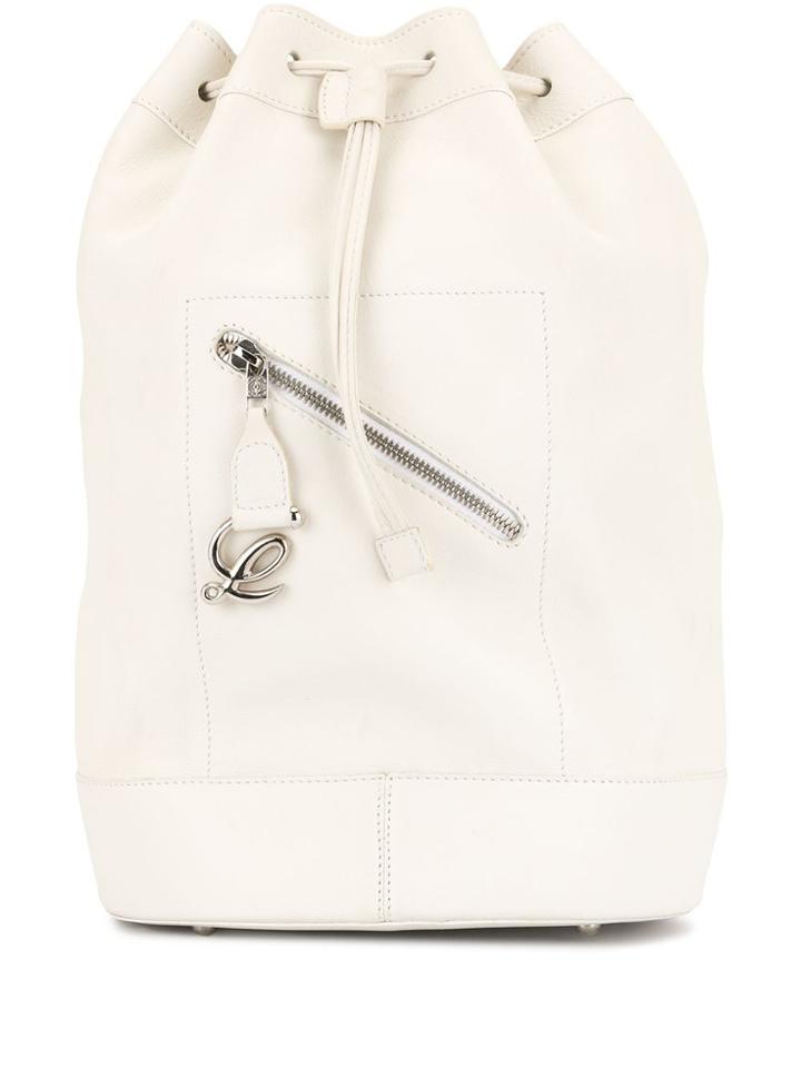 Loewe Pre-owned Logo Bucket Bag - White