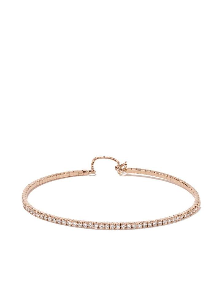 As29 18kt Rose Gold Mye Diamond Bangle