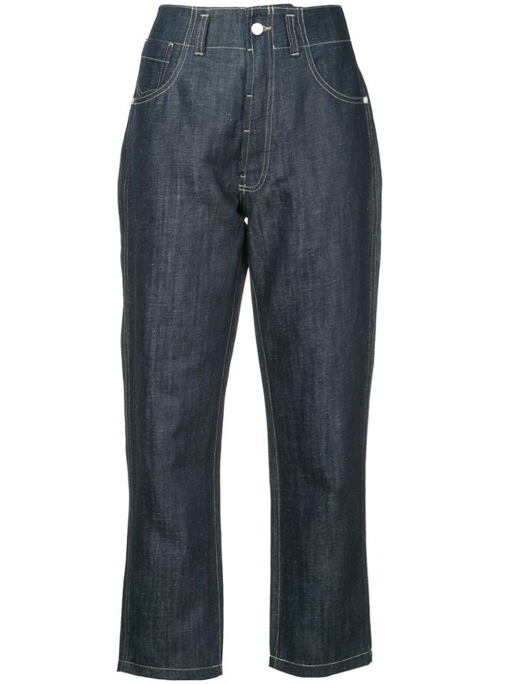 Sofie D'hoore Raw Straight Leg Jeans - Blue