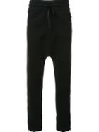 Barbara I Gongini Drop Crotch Track Pants, Men's, Size: 50, Black, Cotton
