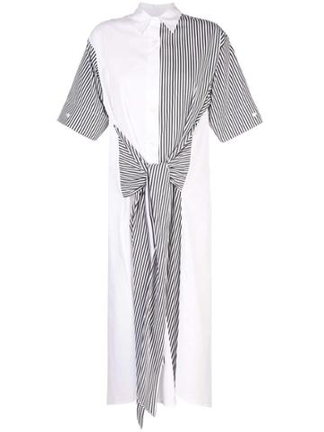 Tome Panelled Shirt Dress - White