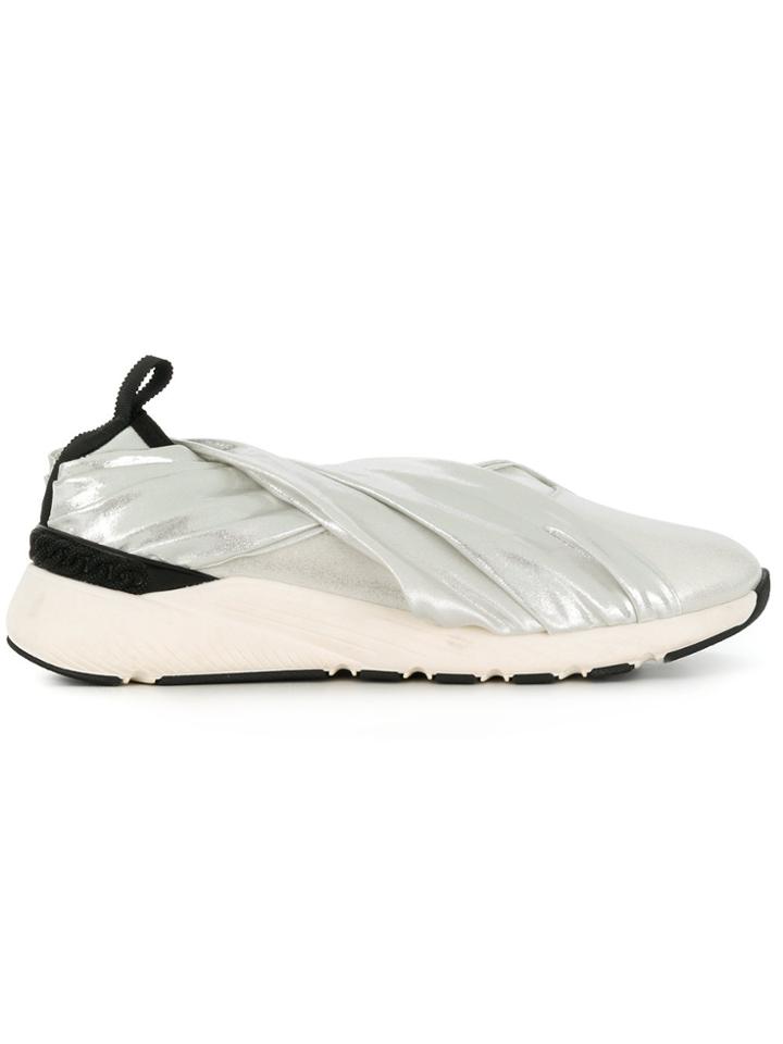 Casadei Draped Front Sneakers - Metallic