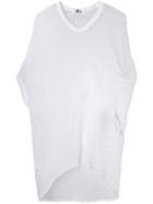 Lost & Found Ria Dunn Curved Hem Knit T-shirt - White