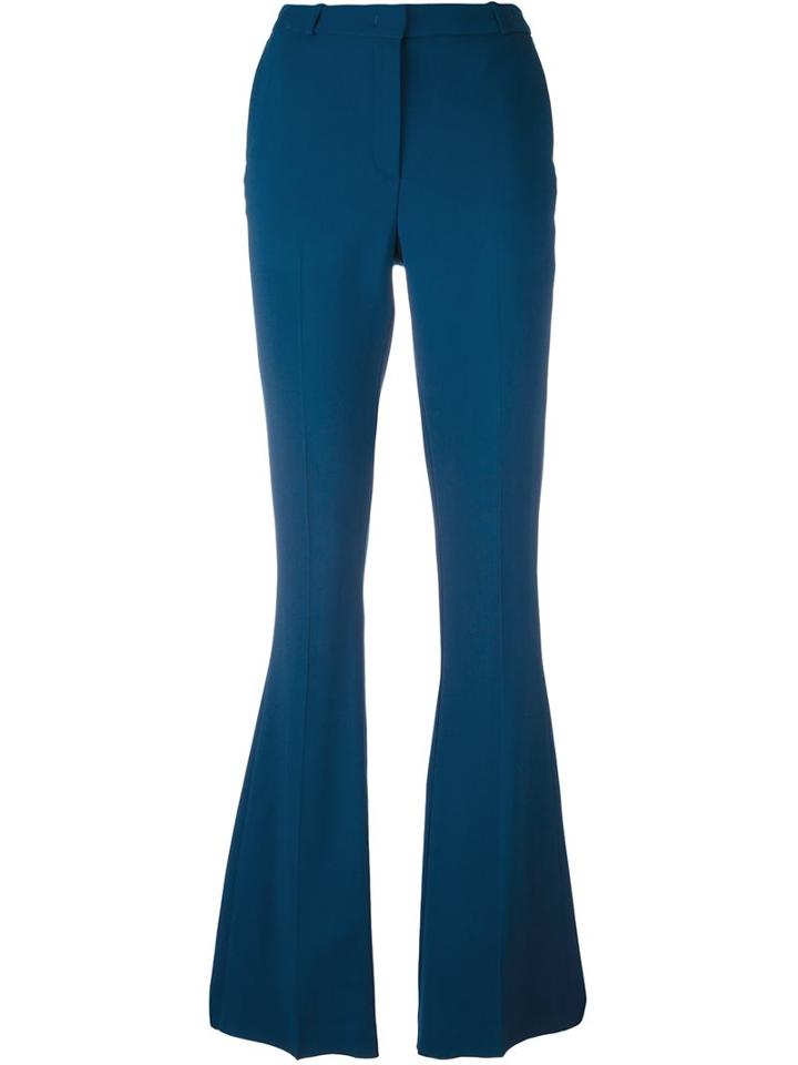 Capucci Flared Trousers, Women's, Size: 40, Blue, Viscose/spandex/elastane/silk