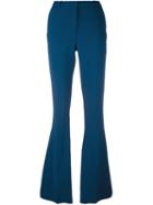 Capucci Flared Trousers, Women's, Size: 40, Blue, Viscose/spandex/elastane/silk