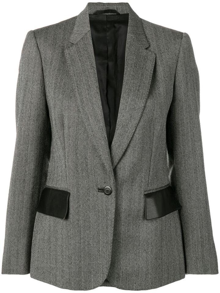 Gucci Pre-owned Chevron Pattern Blazer - Grey