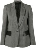 Gucci Pre-owned Chevron Pattern Blazer - Grey