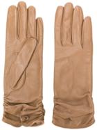 Gala Gloves Ruched Cuff Gloves - Neutrals