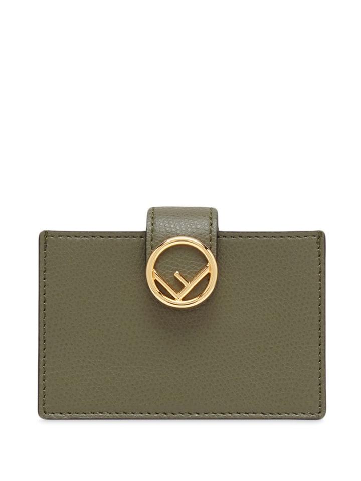 Fendi F Motif Flat Cardholder - Green