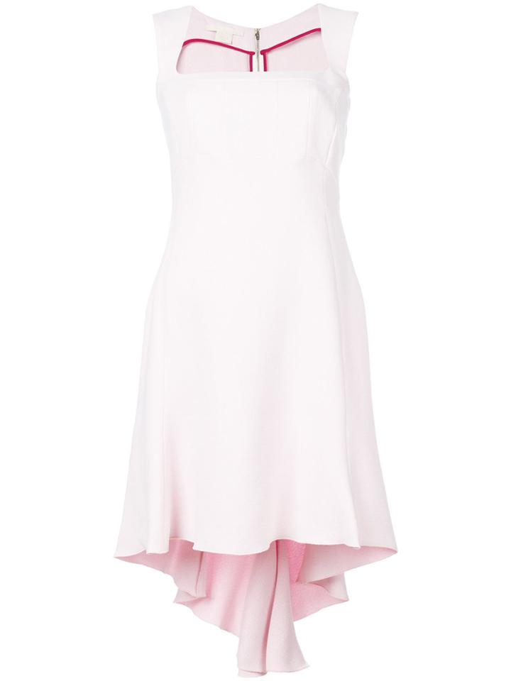 Antonio Berardi Asymmetric Fitted Dress - Pink & Purple